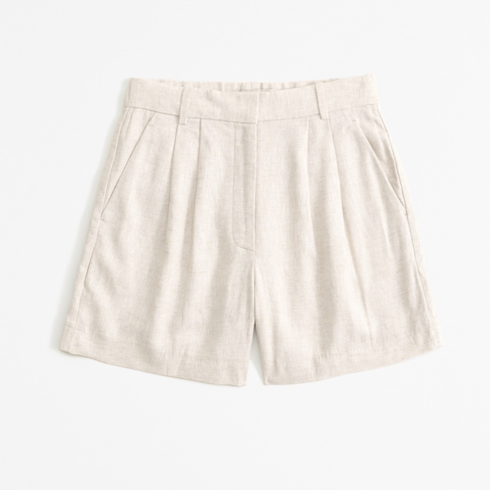 Abercrombie & Fitch Sloane Tailored Linen-Blend Shorts